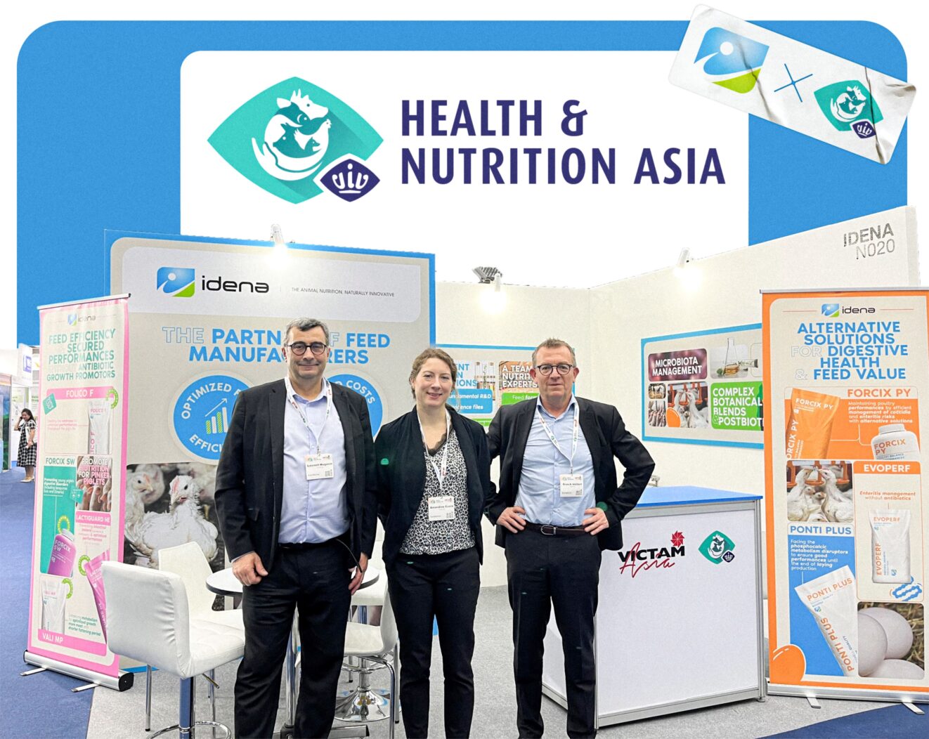 Commerciaux IDENA au salon Health&Nutrition en Asie