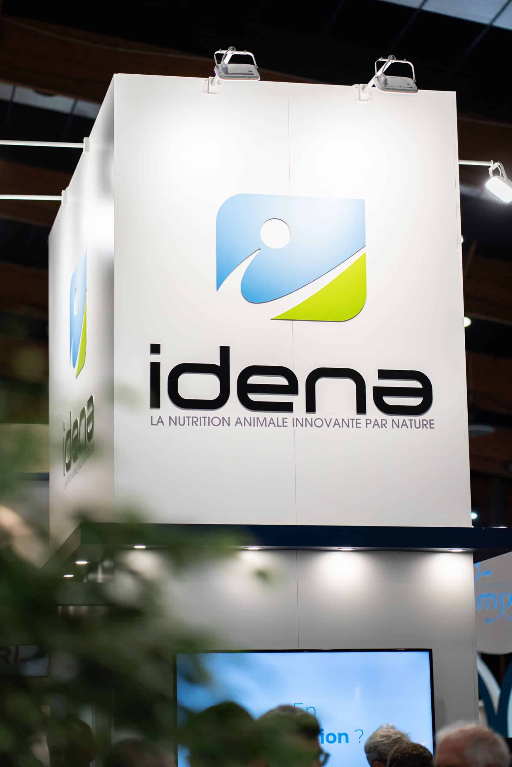 Logo IDENA sur notre stand au SPACE Rennes 2023